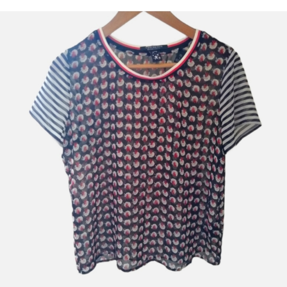 Scotch & Soda Maison Scotch Mixed Print S/S Top